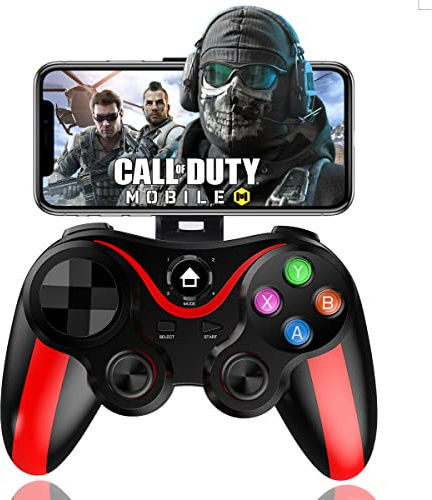 arVin Mobile Game Controller for iPhone & Android with Phone Holder, Bluetooth Gamepad Joystick for iPhone 15/14/13/12/11, iOS, iPad, Samsung Galaxy S23/S22/S21 Ultra, One Plus, Tablet, Call of Duty