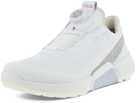 ECCO Damen Biom Hybrid 4 Boa Gore-Tex Wasserdichter Golfschuh, Weiß/Beton, 39/39.5 EU