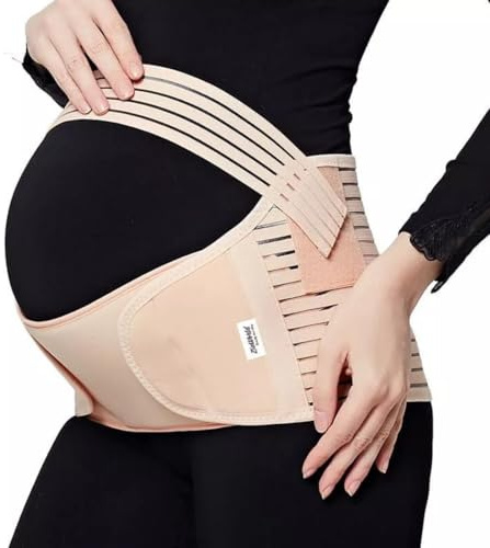 ZiaWorld Cinturón de apoyo 4 en 1 para embarazo, cinturón de maternidad, ligero, cinturón de embarazo, bandas para el vientre para mujeres embarazadas, alivia el dolor de espalda, pélvico y cadera