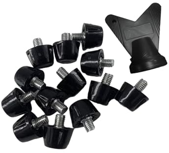 perfk 12 Stück Fußballschuh-Stollen, Rugby-Schuh-Stollen, M5-Gewindeschraube, Fußballschuh-Stollen für sportliche Turnschuhe, Wettkämpfe