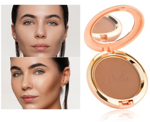 Oulac Polvos Bronceadores Maquillaje Facial - Brillo Bronceado Acabado Satinado, Altamente Pigmentado, Aspecto Natural Beso de Sol, También para Colorete, Contorno Crema Bronceadora, Vegan BS03