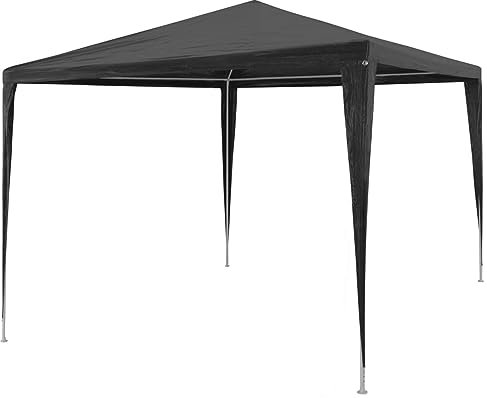 Homgoday Tenda di ricezione 3 x 3 m PE Antracite, Gazebo Gazebo Gazebo Padiglione per Esterni, Tenda per Campeggio, Festa, Barbecue