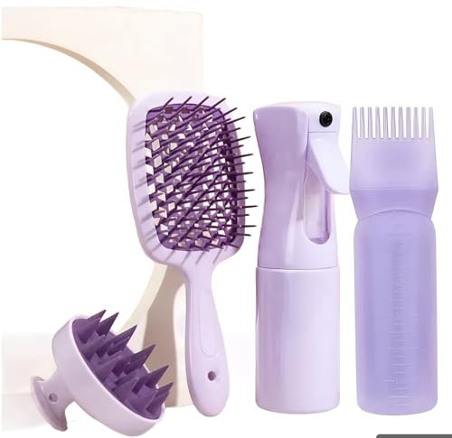 Flacon applicateur avec brosse de massage du cuir chevelu pour les joints des cheveux, teinture et traitement du cuir chevelu, brosse à récurer pour cuir chevelu avec poils en silicone doux pour