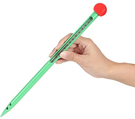 Termometro da giardino, dispositivo di prova della temperatura del terreno -10 – 110 ℃, batteria, alta precisione, per piante da giardino e da fattoria con termometro a barra