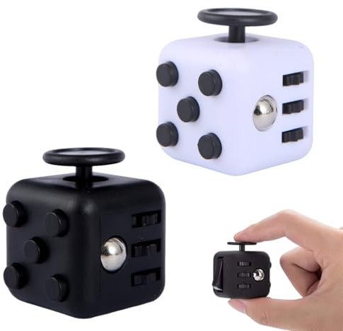 OUDQFCJ Fidget Toy Cube Anti-Stress Würfel Spielzeug, Cube mit 6 Seiten, Anti-Stress Würfel Spielzeug für Kinder und Erwachsene Stressaubbau bei Nervösität (Lila)