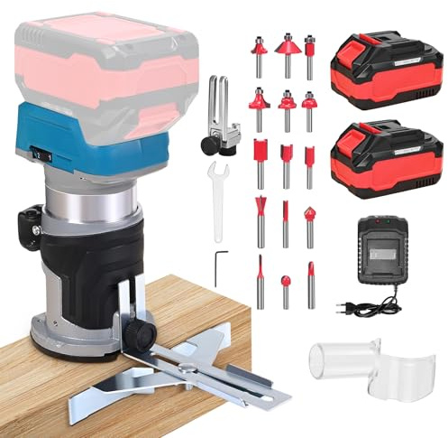 6,5 ampere tagliere legno con due batterie 4000Mah stabile manuale regolabile velocità 2000-31.000 giri/min router in legno compatto strumento portatile fai da te router manuale