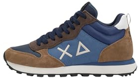 SUN68 Uomo Sneakers Alte Z45109 Poliestere Blu Scuro 44