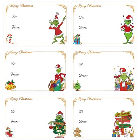 Christmas Labels Stickers Self Adhesive Christmas Stickers for Presents, 90pcs Xmas Name Labels 65 x 45mm Sticky Labels for Festival Gift Decoration