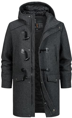Indicode Hommes Liam Coat | Manteau d'hiver duffle-coat