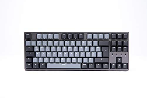 DURGOD Taurus K320 TKL Mechanical Gaming Keyboard - 88 Keys - Double Shot PBT - USB Type C - ISO UK (Space Grey, Cherry Mx Silent Red)