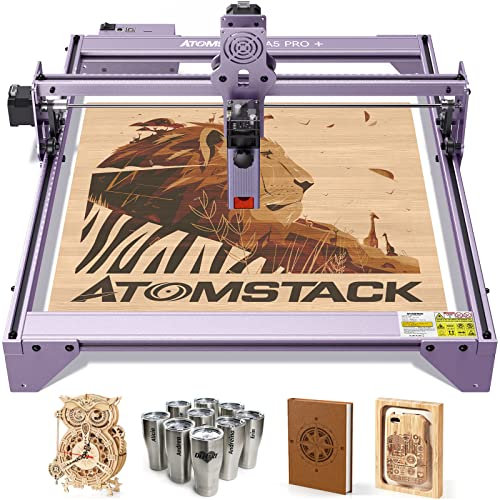 ATOMSTACK A5 PRO Laser Graviermaschine, 40W CNC Laser Cutter, 5W Ausgangsleistung 0,01mm Graviergenauigkeit Lasergravierer 410 x 400mm Gravurbereich