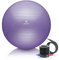 BODYMATE Gymnastikball Sitzball Trainingsball mit GRATIS E-Book inkl. Luft-Pumpe, Ball für Fitness, Yoga, Gymnastik, Core Training, für starken Rücken als Büro-Stuhl French Lavender 75cm