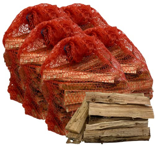 Legnetta Accendifuoco 100% Abete, Secca e Pronta all'uso, Legna Ecologica da Ardere per Camini, Stufe e Barbecue, Sacco 3 Kg (5 Sacchi, 15 Kg)
