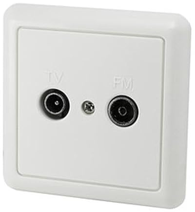 Base Antena Universal empotrable para TV y FM, con diseño Compacto, instalación Sencilla y Mejora de señal. Ideal para recepción en casa.