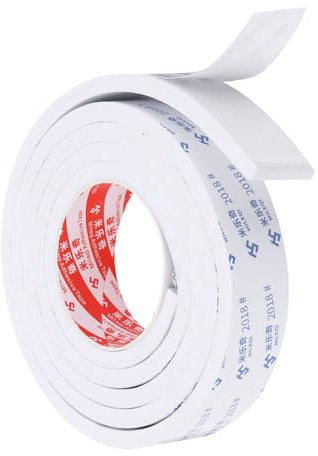 PATIKIL Nastro in Schiuma Sigillante da 2m/6.6ft, Larghezza 4cm Spessore 10mm Nastro Sigillante Monofacciale per Isolamento Finestre e Porte, Bianco