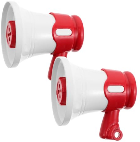 Toyvian Lot de 2 mini porte-clés mégaphone légers et portables pour projets de bricolage, cadeaux d'équipe, accessoires d'anniversaire, de remise de diplôme