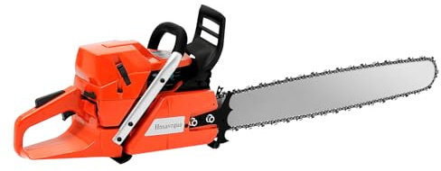 28 Inch Gas Chainsaw, 71CC 2-Stroke Gasoline Powered Chainsaw with Thickened Blade and Large Capacity Fuel Tank, Single Cylinder Air-Cooled Handheld Cordless Self-Reset Pull Start Petrol Chain Saw