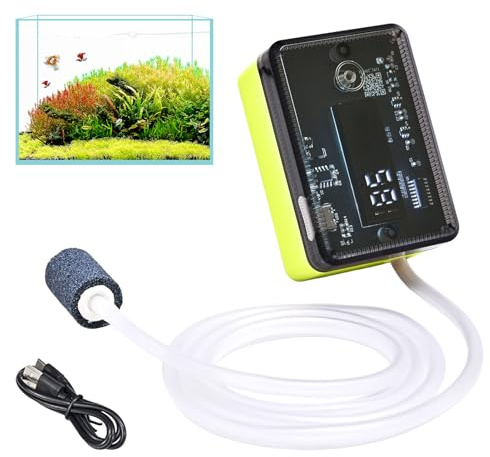 Aérateur pour Aquarium | Bulleur Rechargeable Transparent,Pompe À Air Puissante pour Aquarium | pour Camping Étang Extérieur Voyage Entretien Maison Bateau Eau Salée Et Douce