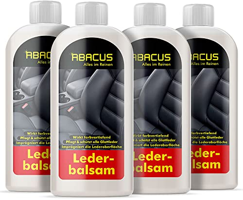 ABACUS® Lederpflege 4X 500 ml (7746.4) - Lederbalsam Lederpflegemittel Fedora Balsam