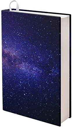 Kuiaobaty Galaxy Stars Buchumschläge für Romane, Notizbuch, Sternenhimmel, dehnbare Bücher, Stoff für Taschenbuch, Hardcover Buchhülle