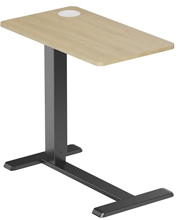 PureMounts® tavolino mobile regolabile in altezza, regolabile in altezza da 64,0 cm a 99,9 cm, capacità di carico fino a 7 kg, ruote bloccabili, portabicchieri integrato, nero