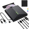 ORIGBELIE External CD DVD Drive with 4 USB Ports and 2 TF/SD Card Slots, USB 3.0 Portable CD/DVD Disk Drive Player Burner Reader Writer for Laptop Macbook Desktop PC Windows 11/10/8/7 Linux Mac OS