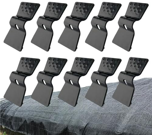 Pince de bâche, Pinces pour Tissu d'ombrage | Pinces à bâche Pare-Sole en Film de Serre en Forme de Papillon | Fournitures d'ombrage de Jardin, 10 pièces, Accessoires de Tente pour Serre, Jardin AGR