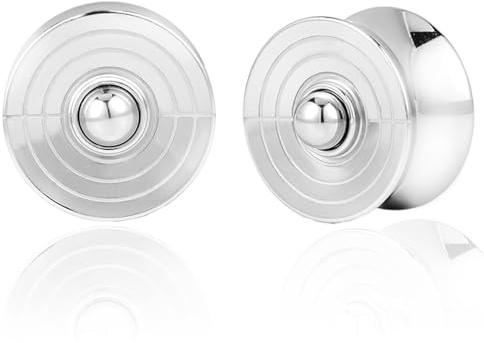 DOEARKO Flesh tunnel rostfritt stål örontunnel pluggar öronpiercing expandersmycken för kvinnor och män 8 mm – 16 mm, 14MM, Metall