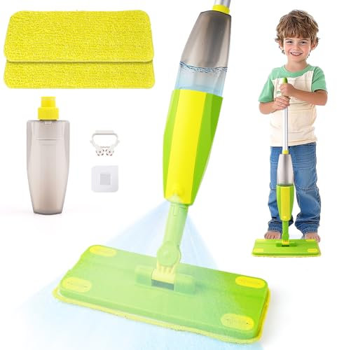 Kinderspielwischer mit Sprühfunktion - Montessori Kleinkind Putzset für echter die Bodenreinigung | Spielzeug für Kinder ab 3, Kinder Reinigung Set, Montessori Spielzeug, Hausarbeitsputzspielzeug