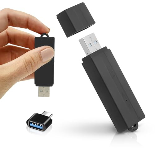 USB Voice Recorder – 24 Hours Continuous Recording, 288 Hours Storage Capacity, Easy File Access, Compact for Meetings and Lectures
