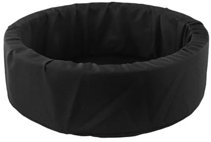 FUBESK Macetas flotantes para estanque para plantas acuáticas y refugio de peces, cesta de tela tejida con diseño flotante, tamaños de 23 cm, 18 cm, 14 cm de diámetro, color negro