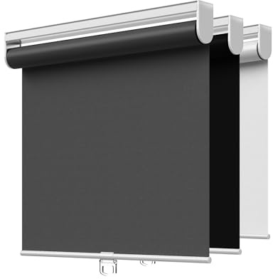 BGBL Roller Shades Cordless,Blackout Blinds for Windows,Room Darkening Shades,Rolled up with sring System,Light Filtering,Curtains Shades for Door,Home and Office,Living Room(Grey,23 W x 72 H)