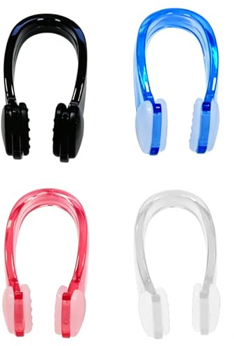 4 Pcs Swimming Nose Clips, Silicone Waterproof Nose Clips for Adults