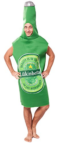 EraSpooky Déguisement Homme Bouteille de Bière Costume Adulte drôle