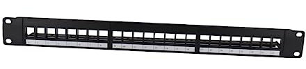 SOLUSTRE Netzwerk-patchpanel Ungeschirmt Horizontal Rackmontage Für Standard-geräteschränke Netzwerkzubehör Mit Hitzebeständigem Und Rostfreiem Material Für Cat -module