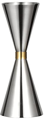 Eabdice Misurino Cocktail, PTNeu Acciaio Inossidabile Cocktail Jigger, Bevande Barista Professionale Argento(30 ml x 60 ml)