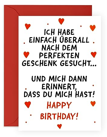 Central 23 Lustige Geburtstagskarte für Männer Frauen – 'UND MICH DANN ERINNERT, DASS DU MICH HAST' – Geburtstagskarten für Ehefrau Freundin – Geburtstagsgeschenk für Ehemann Freund