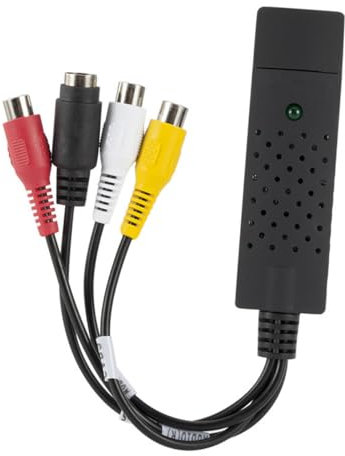 Alnicov Tarjeta de Captura de vídeo USB PC, TV, Mac, Windows Vista, Compatible con convertidor de vídeo RCA a USB