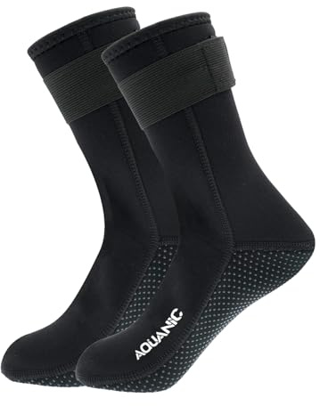 Calcetines de neopreno para buceo, 3 mm, antideslizantes, para buceo, esnórquel, surf, kayak, Negro , XXL