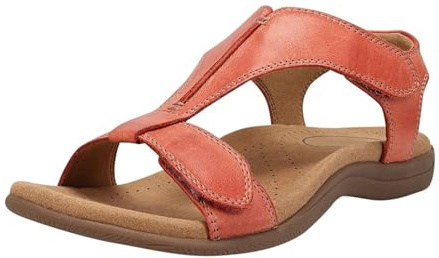Generiska vandringssandaler damer ergonomisk smärtlindringssandaler ortopediska sandaler, Rött vattenmelon, 38 EU