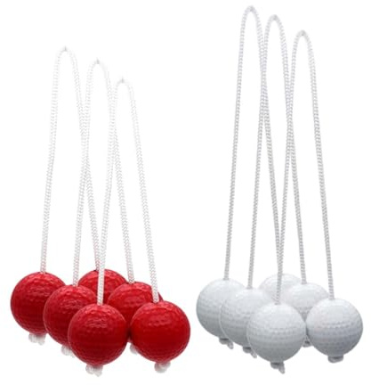 Tdoutop Juego de Lanzamiento de Bolas para Escaleras Al Aire Libre, 6 Piezas, Césped, Diámetro del Juego de Mm