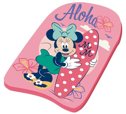 Arditex Tabla de natación Minnie Mouse Disney – 41x30x5 cm – Espuma EPS Ligera, Forma ergonómica, natación y Juegos acuáticos – Color Rosa