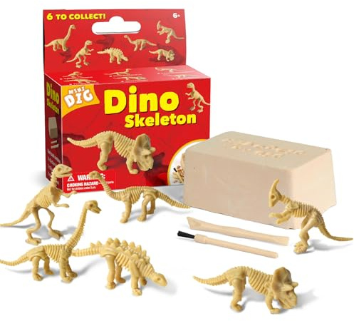 Mini Kit d'Excavation de Dinosaures Blind Box – Fossile Unique Aléatoire avec Outils, Jouet STEM pour Enfants de 6 à 12 Ans, Boîte Surprise