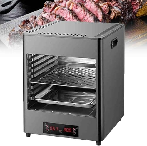 Elektrisk infraröd stekgrill 1700 W Rökfri inomhus stekugn Steakgrill, Bänkstekkokare för grillning, rostat bröd, pizza, Tid och temperatur justerbar C