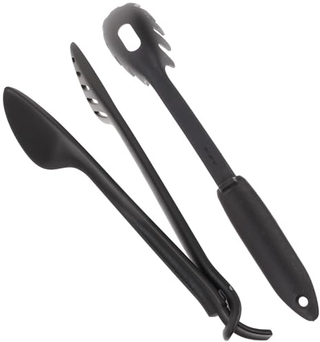 IMIKEYA Pinzas para Espaguetis de Nailon 2 Piezas Reutilizables para Alimentos, Accesorio Ergonómico para Servir Pasta en Cocina, Restaurantes y Barbacoas