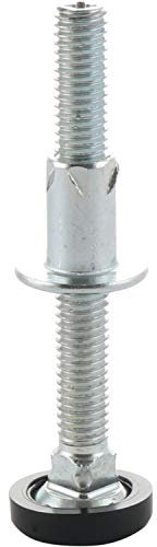 VASALAT VAS143 Einschlagmuttern Höhenverstellschraube mit Einschlagmuffe Inhalt, Silber/schwarz, M8x80 / 10 Stück