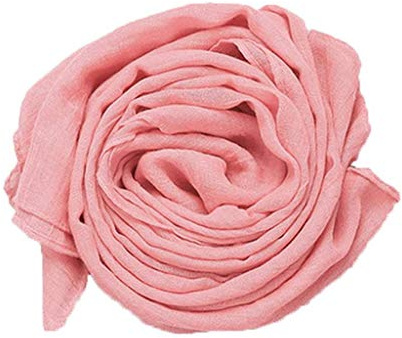 YiyiLai Echarpe Tour de Cou Enfant Fille garçon Coton Lin Foulard Anniversaire Casual 140 * 40cm Rouge Léger