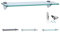 Rapid Teck Glas Wandregal Klarglas transparent 30cm x 10cm - Glasregal mit 8mm ESG Sicherheitsglas - Glasregal perfekt als Badablage Glasablage für Badezimmer - Verschiedene Größen wählbar