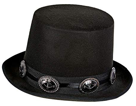 W WIDMANN MILANO Party Fashion 09785 – cylinder kjol stjärna, rocker, hatt, huvudbonad, tillbehör, karneval, temafest