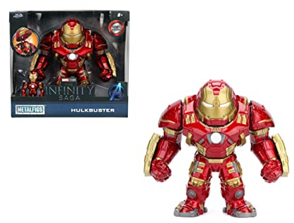 Jada Toys Marvel 6 Hulkbuster & 2 Iron Man Die-Cast Collectible Toy Figure, Red,33431
